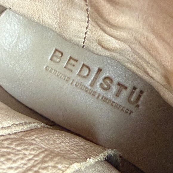 Bed Stu Baxter Boot Woven Leather Womens 8 Brown Tan Side Zip - Picture 8 of 11